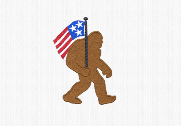 Bigfoot with Flag: A Festive Holiday Embroidery Review