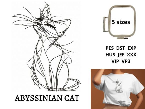 Аbyssinian Cat Line Art: A Holiday Embroidery Review