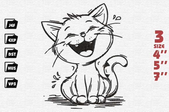 Cute Cartoon Kitten Laughing: A Holiday Design Review