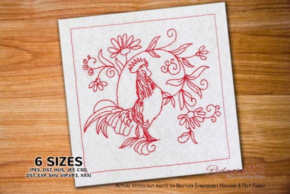 Reviewing Beautiful Rooster with Floral Branch for Etsy