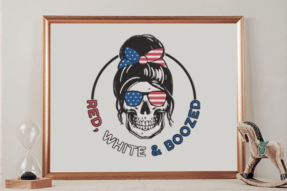 Reviewing Red White and Boozed Girl Skull for Craft Fairs