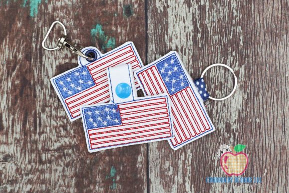 Reviewing the American Flag ITH Snaptab Keyfob Design