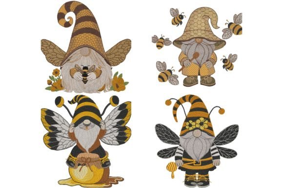 Reviewing the Set of 4 Honey Bee Gnome for Craft Fairs