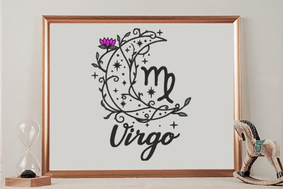 Virgo Zodiac Sign, Decorated Floral Moon Review